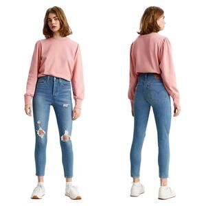 Levi's Wedgie Fit Skinny Women's Jeans in Sun Devil Trashed Denim Size 27